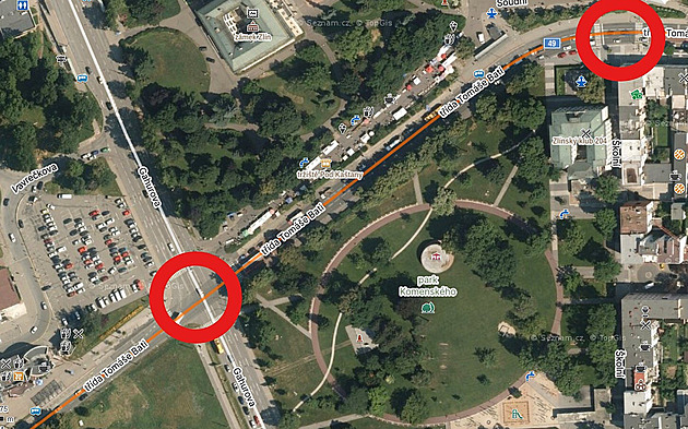 Nehoda ochromila semafory na klíčové křižovatce ve Zlíně