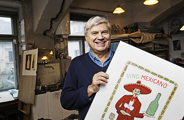 Lidi dnes chtějí tvrdé kritiky politiků, ne jemný žert, říká výtvarník Jiří Slíva